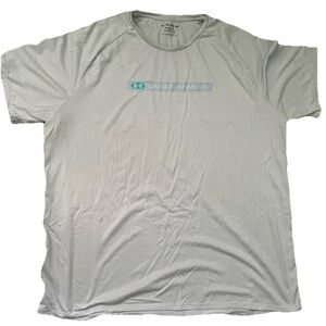 Men’s Under Armour The Tech Tee Grey Shirt With Logo Size 4XL